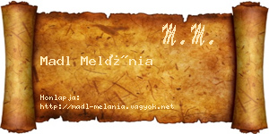 Madl Melánia névjegykártya